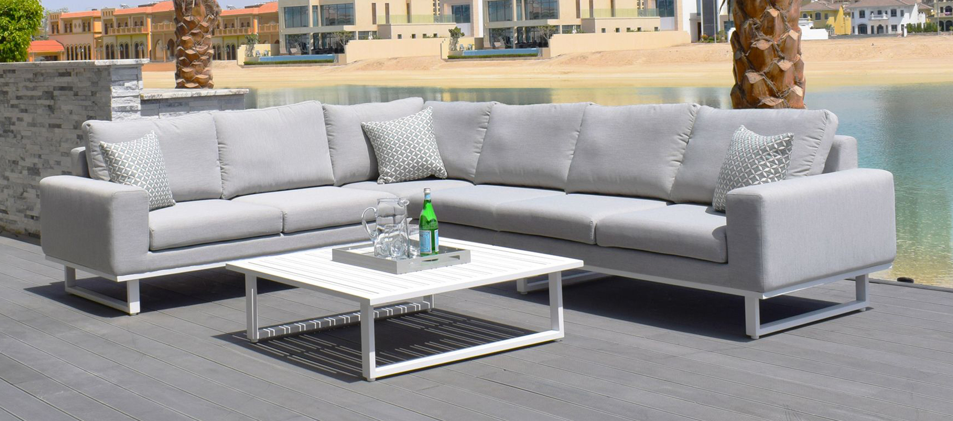 Maze Outdoor Fabric - Ethos Corner Sofa Set