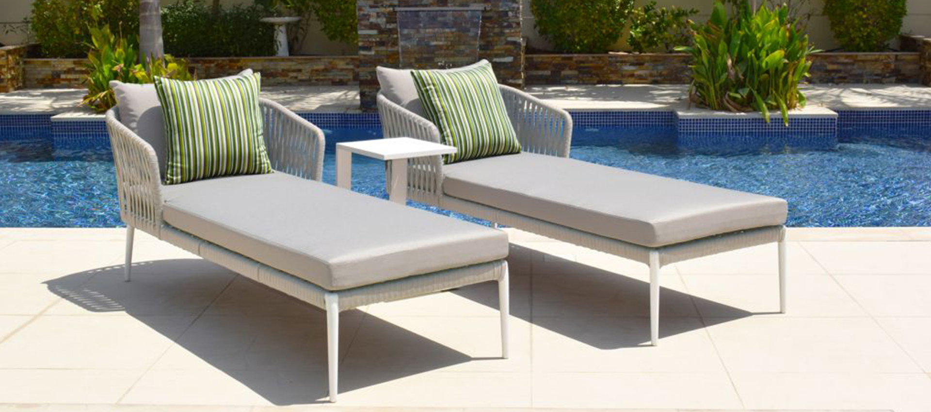 Maze Rattan - Marina Rope Weave Lounger