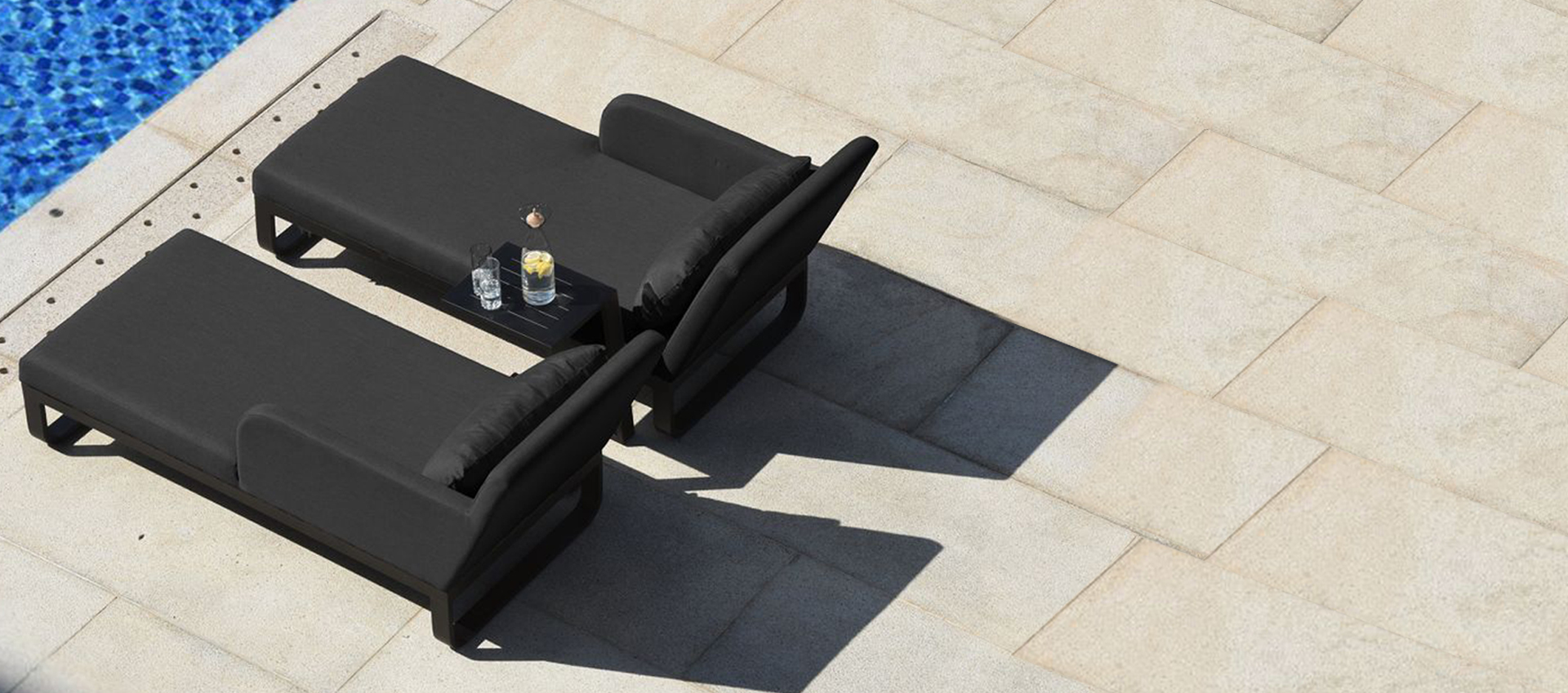 Maze Outdoor Fabric - Unity Sun Lounger