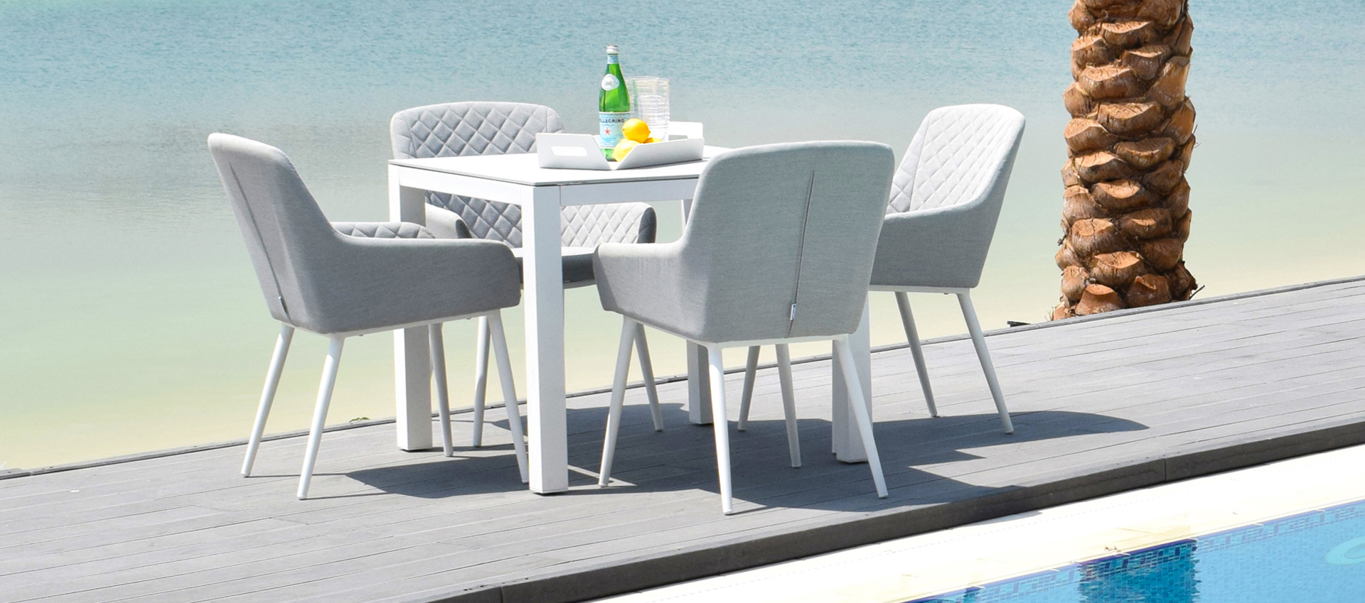 Maze Outdoor Fabric - Zest 4 Seat Dining Set